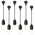 thumbnail image 1 of GOODSMANN Cadena de luces para exteriores de bajo voltaje, 6 unidades, bombillas LED de repuesto para colgar, 12 V CA, 2 W, resistentes a la intemperie, bombillas vintage para decoración decorativa de, 1 of 5
