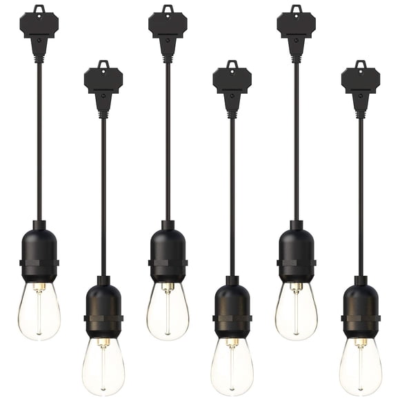 GOODSMANN Cadena de luces para exteriores de bajo voltaje, 6 unidades, bombillas LED de repuesto para colgar, 12 V CA, 2 W, resistentes a la intemperie, bombillas vintage para decoración decorativa de