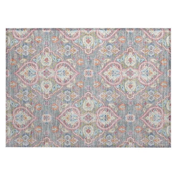 Dalyn Rugs Machine Washable Indoor/Outdoor Chantille ACN2207 Gray 1'8" x 2'6" Rug