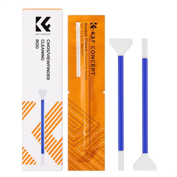 K&F Concept 2-in-1 16mm APS-C Sensor Cleaning Swab & Viewfinder Cleaning Swab, DSLR SLR Digital Camera CMOS and CCD Sensor Cleaning Swab Kits