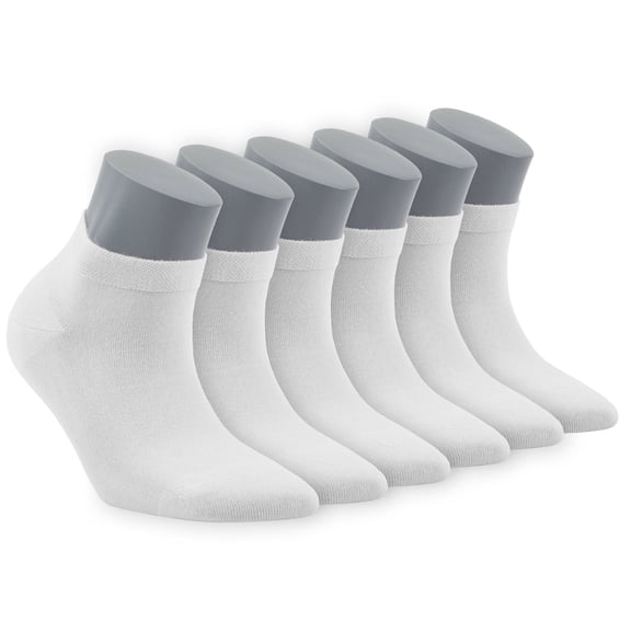 Bambooven Bamboo Ankle Socks for Women, Odor-Free, Size 6-9, 6 Pairs