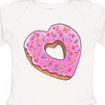 thumbnail image 4 of Inktastic Heart Shaped Donut with Pink Icing and Sprinkles Boys or Girls Long Sleeve Baby Bodysuit, 4 of 5