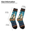 thumbnail image 2 of Honeii Whimsical Sailboat Ocean Art Print Children's Colorful Socks,Unisex Kids and Toddlers' Cushioned Sock,Kids Athletic Crew Socks,for Everyday Wear and Sports, 2 of 5