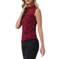 thumbnail image 4 of INSPIRE CHIC Floral Lace Tank for Women's Mock Neck Sleeveless See Through Tank Tops XL Dark Red, 4 of 6