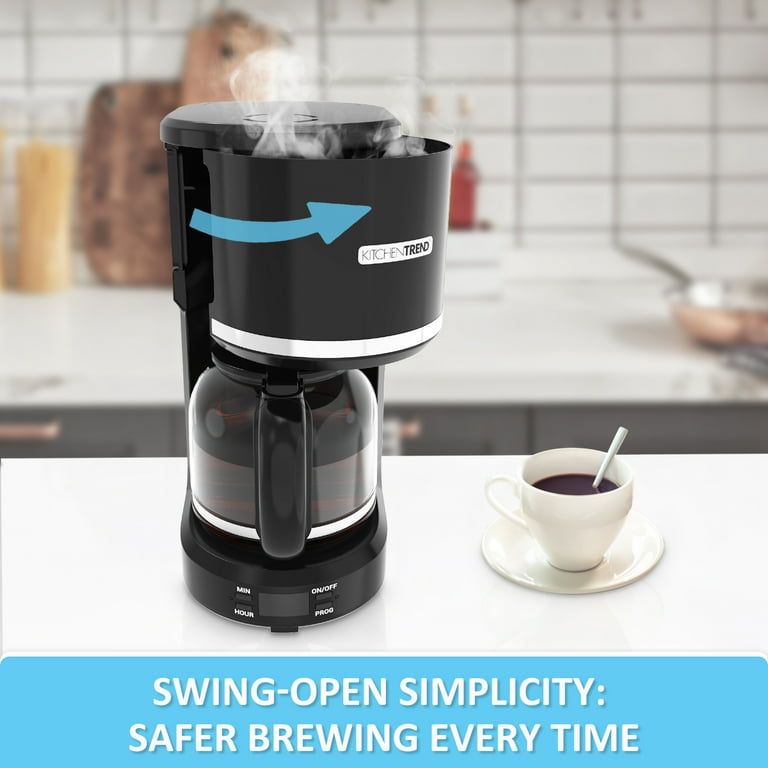 12-Cup Programmable Coffee Maker Removable Water Reservoir Drip