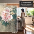 thumbnail image 4 of Oriental Furniture 6 Feet Tall Double Sided Doves and Peonies Canvas Room Divider, 4 of 7