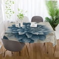 thumbnail image 6 of 60x90 Inch Tablecloth Polyester Square Tablecloth for Home Kitchen Dinner Decor Blue Flower with Butterflies, 6 of 9