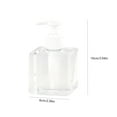 thumbnail image 3 of Pump Bottle Dispenser, Clear Hand Soap Dispenser, Square Plastic Lotion Dispenser Empty Lotion Pump Bottle for Essential Oil Soap Lotion Shampoo Bathroom Travel, 250ml (8.5oz), 3 of 4
