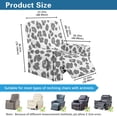 thumbnail image 6 of SCRAWLGOD Leopard Print White Gray Recliner Chair Covers Recliner Stretch Sofa Slipcover 4-Pieces Sofa Cover Furniture Protector Couch Soft with Elastic Bottom Reclining Cover for Pets, 6 of 7