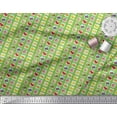 thumbnail image 3 of Soimoi Green Velvet Fabric Mix Fruits Print Sewing Fabric Yard 58 Inch Wide, 3 of 3