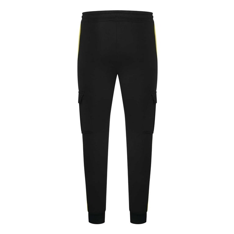 VSSSJ Men's Sweatpants with Multi-Pockets Athletic Fit Color Block  Patchwork Drawstring Elastic Waist Long Pants Casual Gym Workout Exercise  Trousers Yellow XXL 