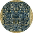 thumbnail image 1 of Ahgly Company Indoor Round Abstract Copper Green Abstract Area Rugs, 7' Round, 1 of 6