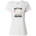 thumbnail image 3 of Inktastic Just a Girl Who Loves Volleyball Women's T-Shirt, 3 of 5