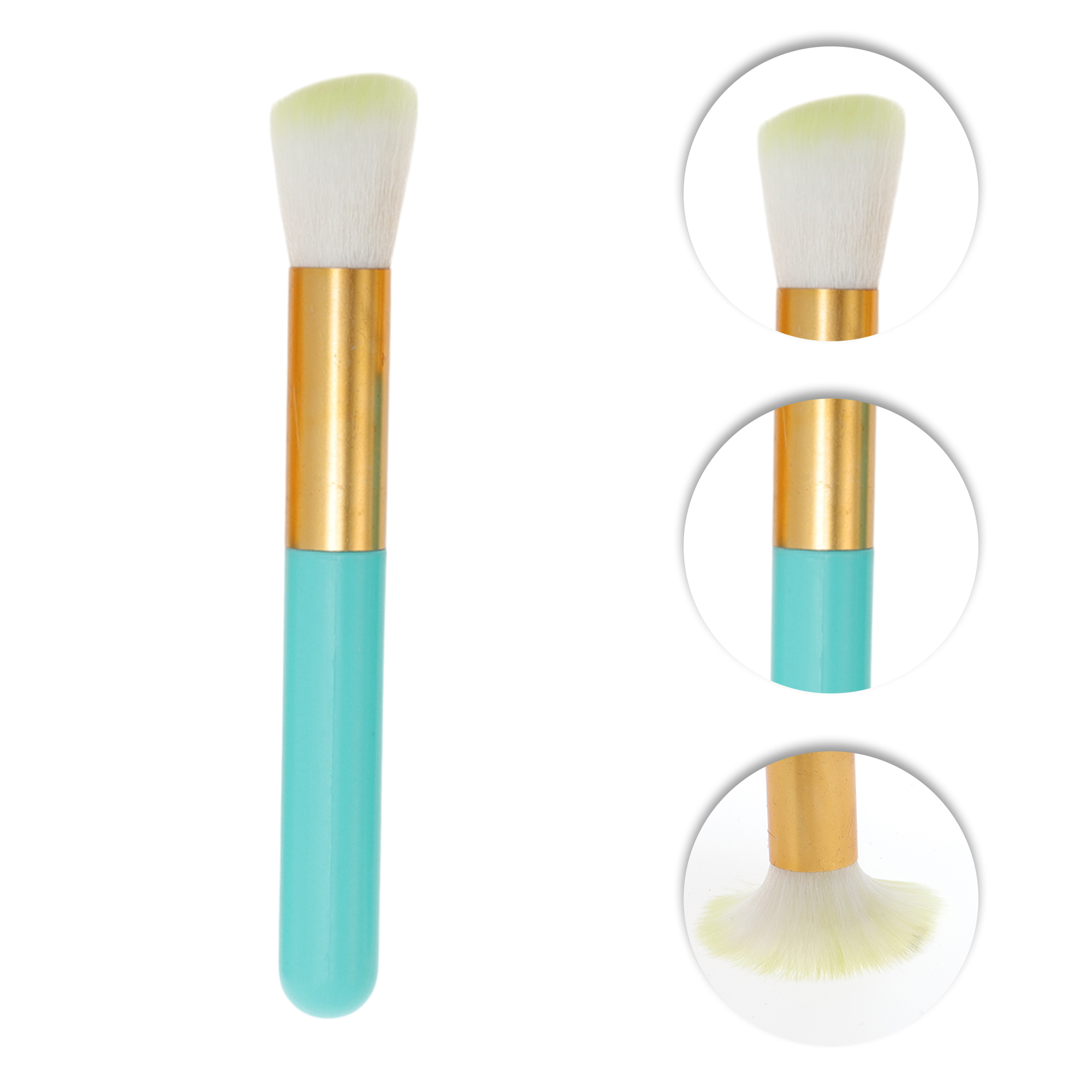 Unique Bargains 10 Pcs Lightweight Makeup Brush for Travel Blue