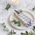 thumbnail image 3 of Cloth Napkins Set of 2 - 20x20 Inches, Purple Flowers Washable Reusable Table Napkins, Spring Floral Leaves Plants Gray Plaid Soft & Absortbent Dining Napkin for Party Wedding Hotel Restaurant, 3 of 8