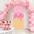Pink Ice Cream Backdrop Cover For Birthday Party Dessert Table Decor ...