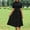 Black, variant on FDGIU Vintage A-Line Skirt - Women's High Waist Pleated Midi Skirt with Pockets (Polka Dot, Rockabilly Style)