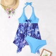 thumbnail image 4 of Xmarks Mommy and Me Swimsuit Ruffle Family Matching Swimwear Two Pieces/Three Pieces Bikini Bathing Suit Summer Beachwear, 4 of 7