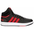 thumbnail image 1 of Size 10.5 - adidas Hoops 3.0 Mid Black Scarlet, 1 of 6