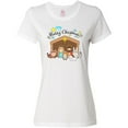thumbnail image 3 of Inktastic Merry Christmas Cute Nativity Scene Women's T-Shirt, 3 of 5