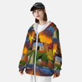 thumbnail image 5 of Gaeub Fall Village Scenery Men's and Women's UPF 50+ Long-Sleeved Sun Protection Clothing, Fishing Shirt Long Sleeve Zip - X-Large, 5 of 9