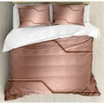 thumbnail image 3 of Industrial Duvet Cover Set Queen Size, Realistic Looking Steel Surface Digital Print Plate Image Technology Inspired Design, Decorative 3 Piece Bedding Set with 2 Pillow Shams, Rose, by Ambesonne, 3 of 3