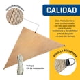 thumbnail image 2 of Malla Sombra Velaria 3x3x3 - Triangular Beige - Mallasombra para Exteriores - Bastillas Dobles Reforzadas - Protección 90% Rayos UV - Fácil Instalación - Lonasombra - Velaria 3x3x3 Beige, 2 of 5