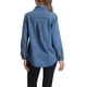 thumbnail image 3 of Chaqueta de mezclilla INSPIRE CHIC para mujer, con botones, de manga larga, oversized, color azul claro, talla L, 3 of 6