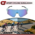 thumbnail image 3 of 1 Set Motorcycle Riding Goggles PC Tri-Acetyl Cellulos UV400 Outdoor Sports Sunglasses for Motocross Dirt Bike ATV Blue Lens Clear Blue Gray Frame, 3 of 6
