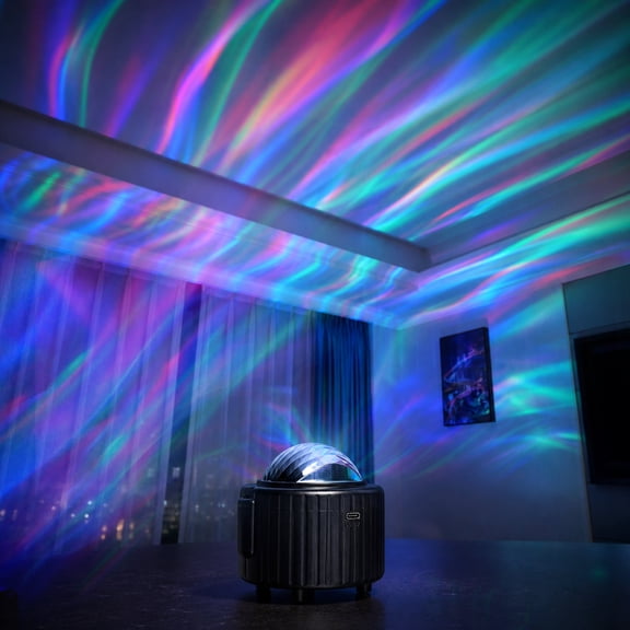 Aurora Projector with 15 Lighting Effects and Remote Control – LED Night Light for Bedroom, Game Room Décor, Gift for Teen Boys and Girls