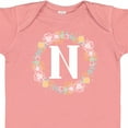 thumbnail image 4 of Inktastic Monogram Letter N Rose Floral Wreath Gift Girls Baby Bodysuit, 4 of 5