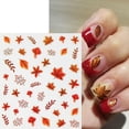 thumbnail image 2 of Calcomanías para Uñas HREJHDS 6 Hojas con Hojas de Arce de Otoño, 2 of 7