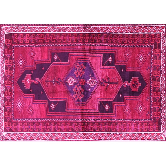 Ahgly Company Indoor Rectangle Persian Pink Traditional Area Rugs, 2' x 5'