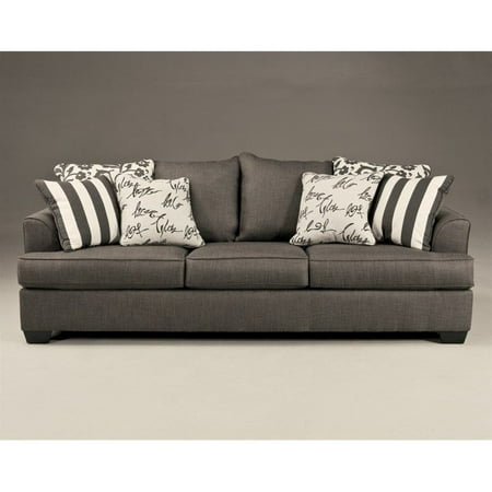 UPC 024052175806 product image for Signature Design by Ashley Levon Microfiber Sofa in Charcoal | upcitemdb.com