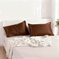 thumbnail image 2 of Kelnaro 2 Pack Satin Pillowcases California King Size 20"x40", Ultra Silky Soft Breathable Pillow Cases, Hair & Skin Friendly, Coffee, 2 of 5
