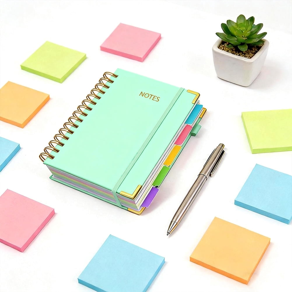 YiaNXan Blank Spiral Notebook Journal for Women Men, 300 Pages Leather Weekly Monthly Planner for Drawing & Sketching, Journals for Creative Writing, A5, Green
