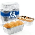 thumbnail image 1 of Moldes desechables de aluminio para pan Findful, paquete de 60 con tapas, 1 kg, 1 of 8