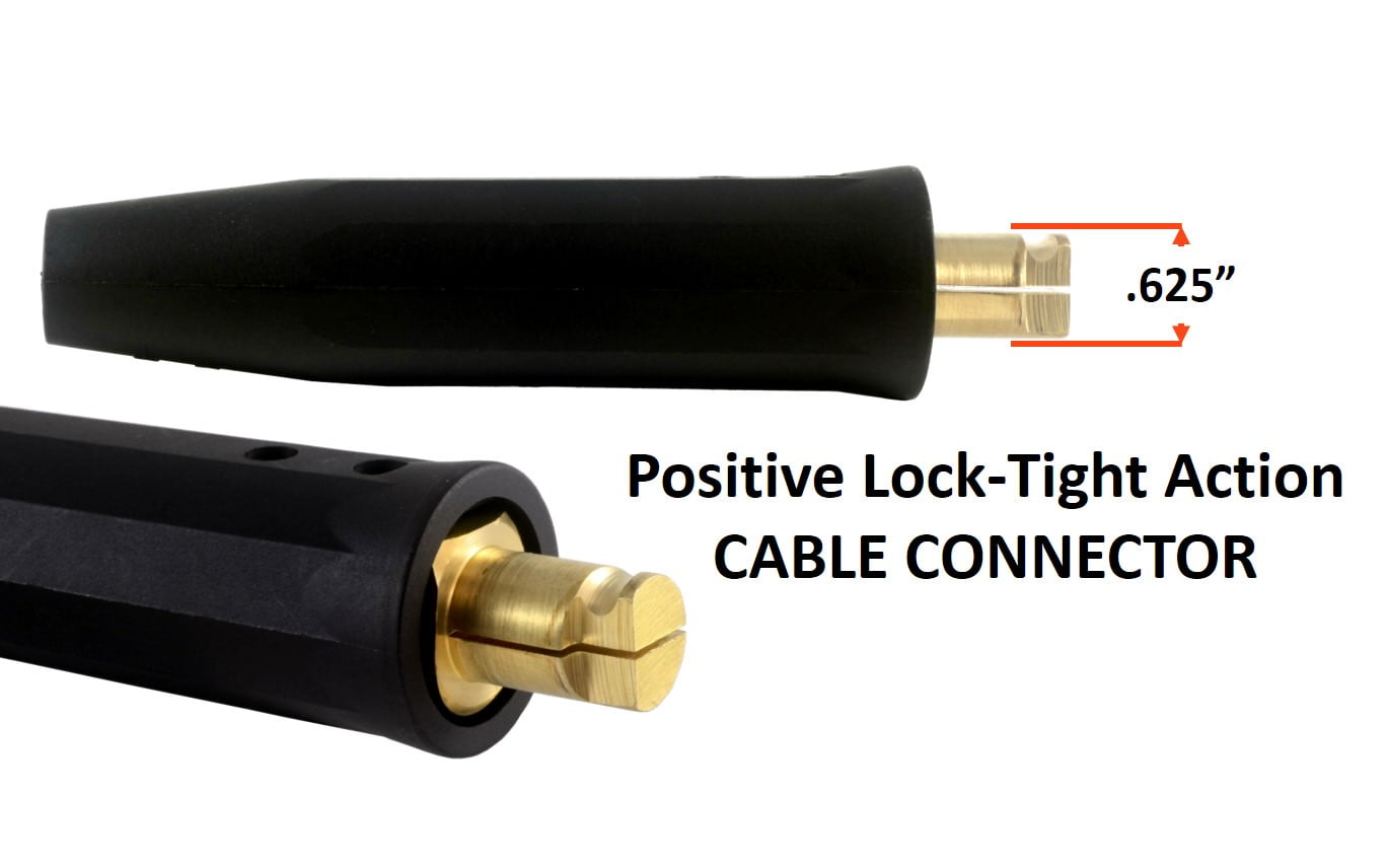 #1 AWG Cable 300 Amp Welding Leads Assembly Set 15 Feet Each Lead LC40 Connector