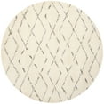 thumbnail image 4 of SAFAVIEH Casablanca Arturas Geometric Fringe Shag Area Rug, Ivory/Grey, 6' x 6' Round, 4 of 7