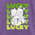 thumbnail image 2 of Girl's Care Bears St. Patrick's Day Good Luck Bear and Funshine Bear Lucky  Graphic Tee Purple Berry Small, 2 of 4