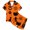Orange, variant on Kids Halloween Pajamas Size 6-7 Years Childrens Striped Sleepwear Short Sleeve Top with Shorts Soft Comfort Pjs for Girls Brick Red