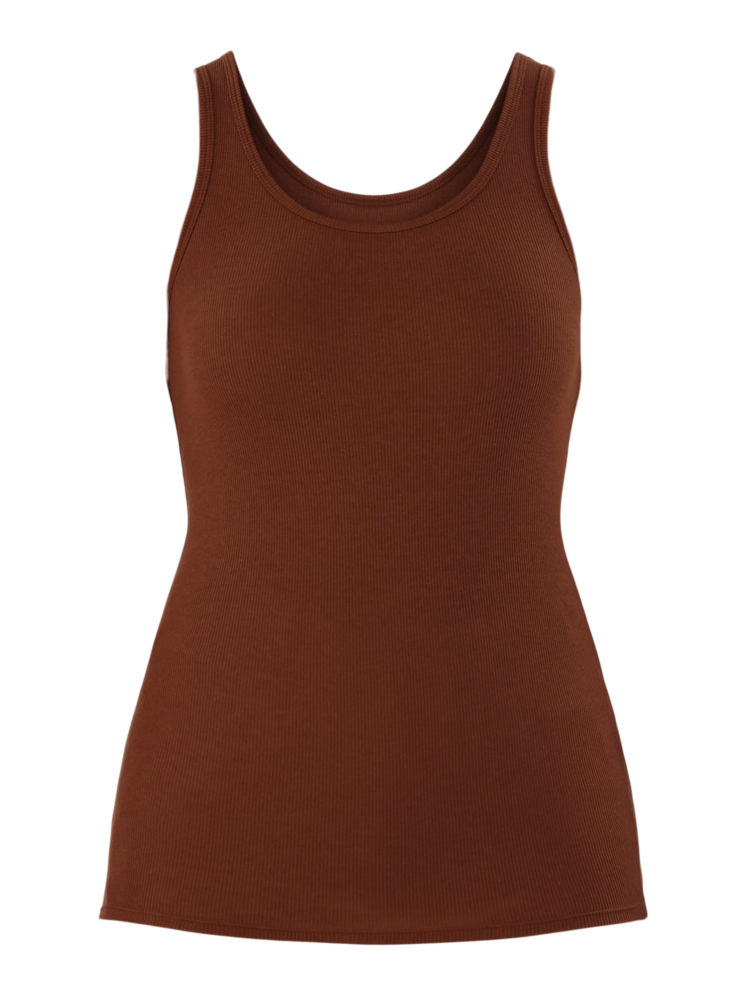 Time and Tru Women's Ribbed Tank Top, Sizes XS-XXXL