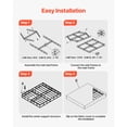 thumbnail image 6 of Heavy Duty Queen Size Box Spring Bed Frame, 3500 lbs Support, Metal Frame with Washable Cloth, 5” Mattress Base, Space Saving Design, 6 of 6