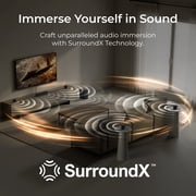 ULTIMEA Aura S4T 7.1ch TV Soundbar with 4 Surround Speakers, Surround Sound System with 5.25 Subwoofer, App Control, Bluetooth 6.0, HDMI/OPT/AUX, Peak Power 350W