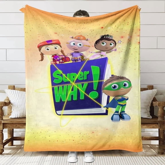 super why Anti Pilling Flannel Blanket Gifts for Fans Lover Girls Boys Women Present Hoodie Him Bed 60"x80"