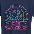 thumbnail image 3 of Instant Message - Keep Wandering Neon  - Women's Short Sleeve Graphic T-Shirt, 3 of 6