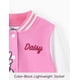 thumbnail image 4 of Chaqueta Disney Daisy Duck Varsity Bomber para niñas de 5 a 6 años, 4 of 6