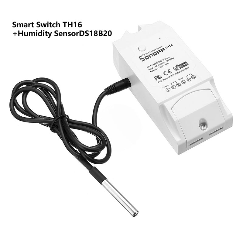 Sonoff TH16/10 15A Temperature & Humidity Monitoring WiFi Smart Switch Kits 