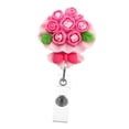 thumbnail image 1 of Carrete de insignia de enfermera Carrete de dibujos animados de enfermera Portatarjetas de credencial de nombre lindo y liviano para rosa, 1 of 9