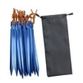 thumbnail image 4 of Estacas de tienda de campaña, estacas de Metal de aleación de aluminio para suelo, para viaje, jardinería, desierto 24 Piezas Azul, 4 of 8